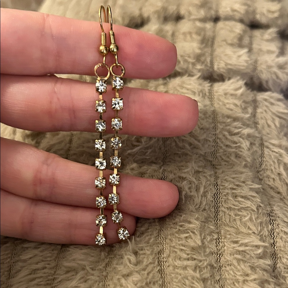 Elegant Gold and Silver Dangle Earrings